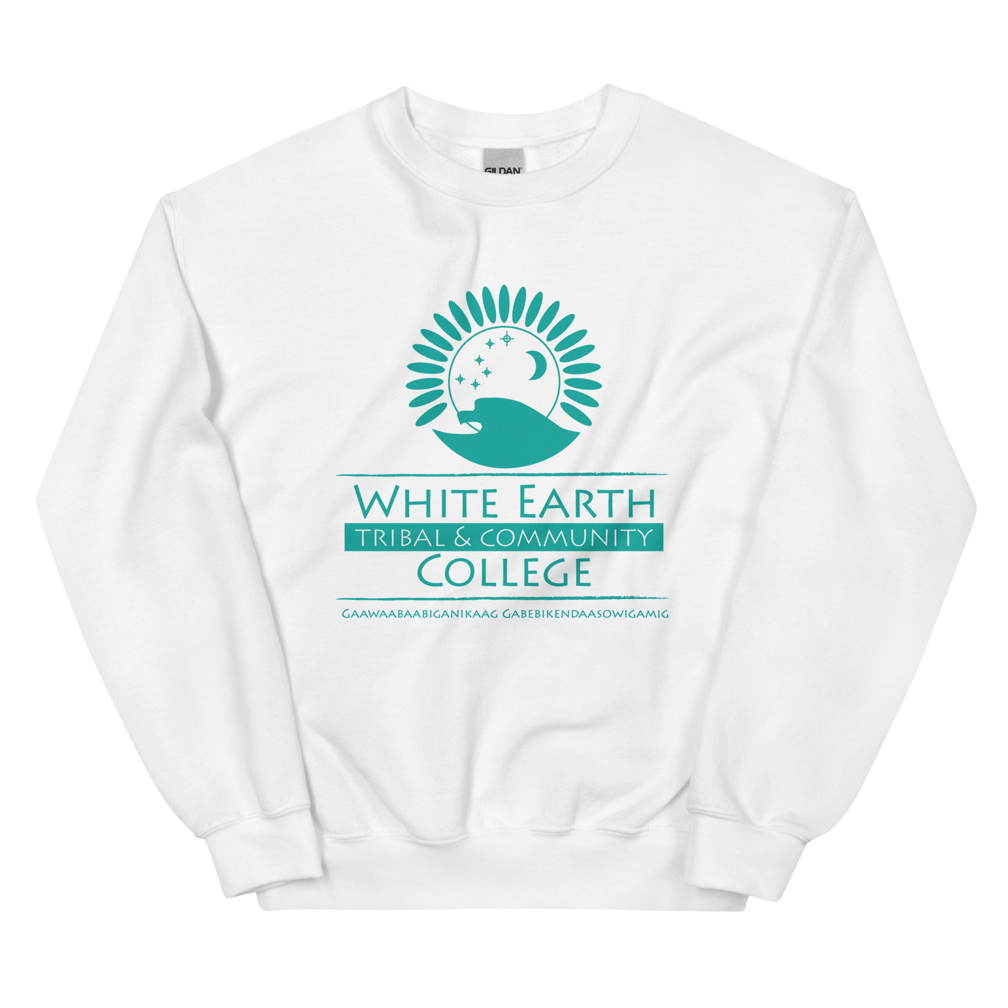 unisex crew neck sweatshirt white front