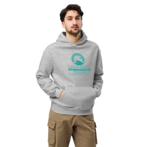 unisex oversized hoodie athletic heather front