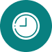 Clock icon representing library operating hours