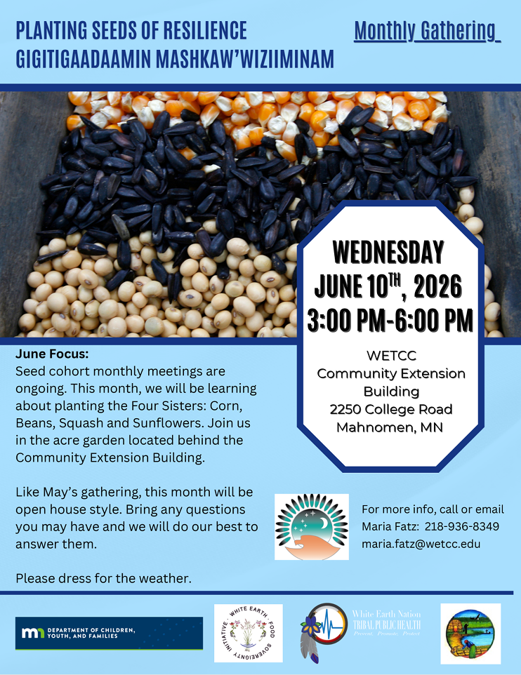 Planting Seeds of Resilience monthly gathering flyer