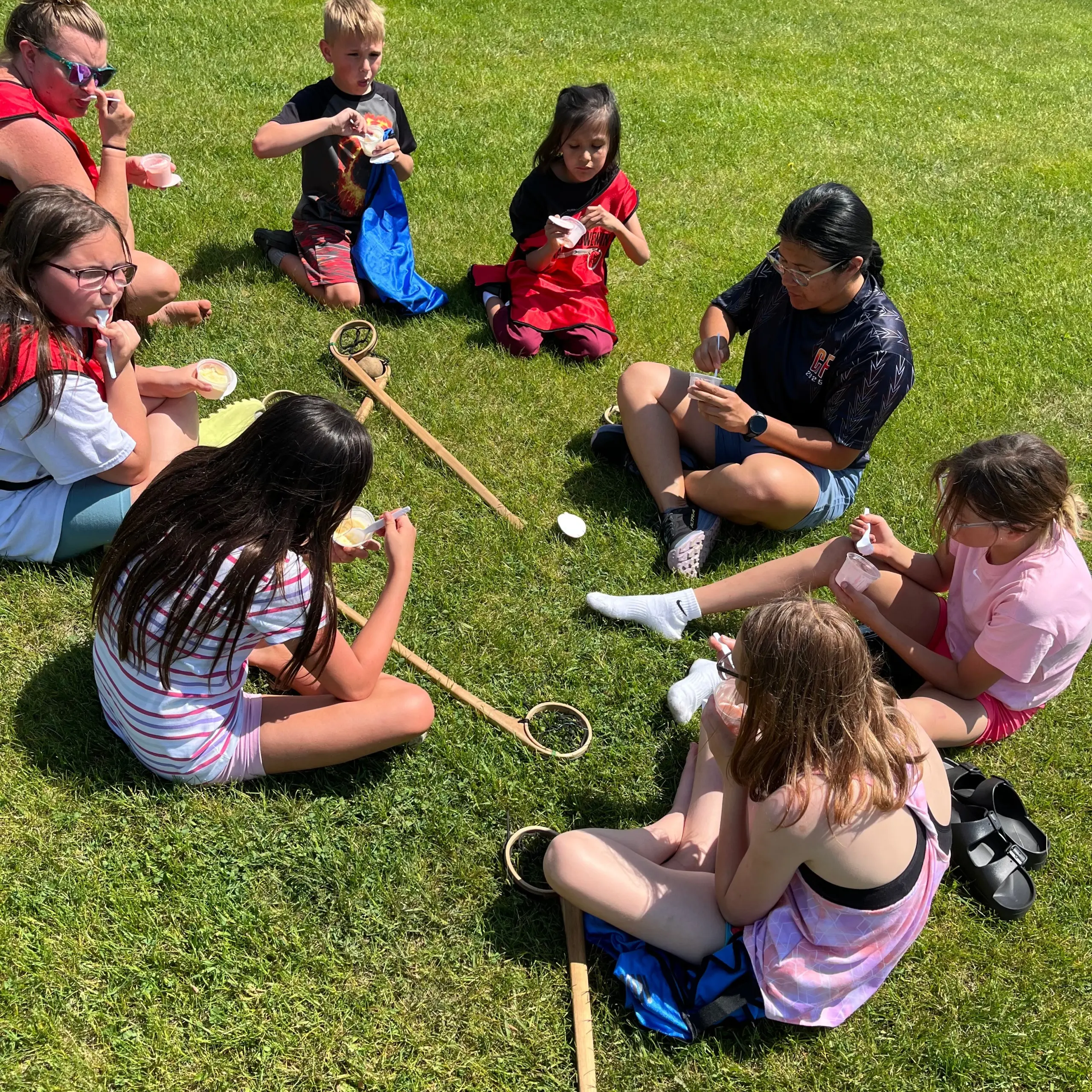 Campers outdoors